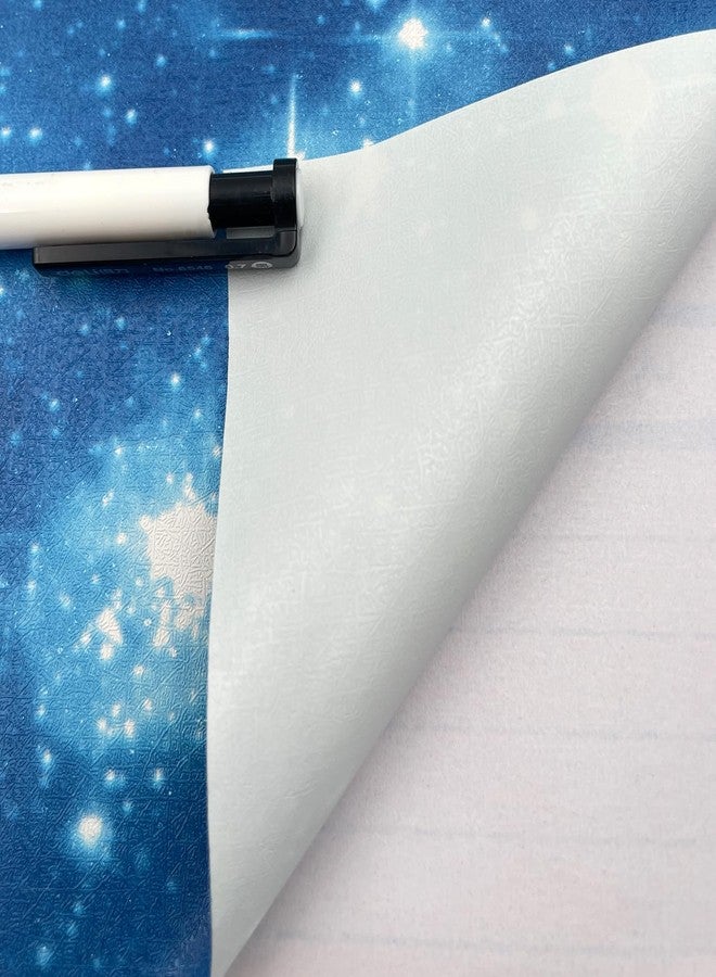 Yifasy 9.8 ft Long Stars Shelf Drawer Liner Self-Adhesive Furniture Countertop Lining Vinyl Paper Sheet Waterproof Wallpaper Roll (Blue Starry Sky, S-118.1x17.7 Inch) - Image 3
